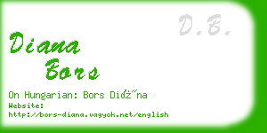 diana bors business card